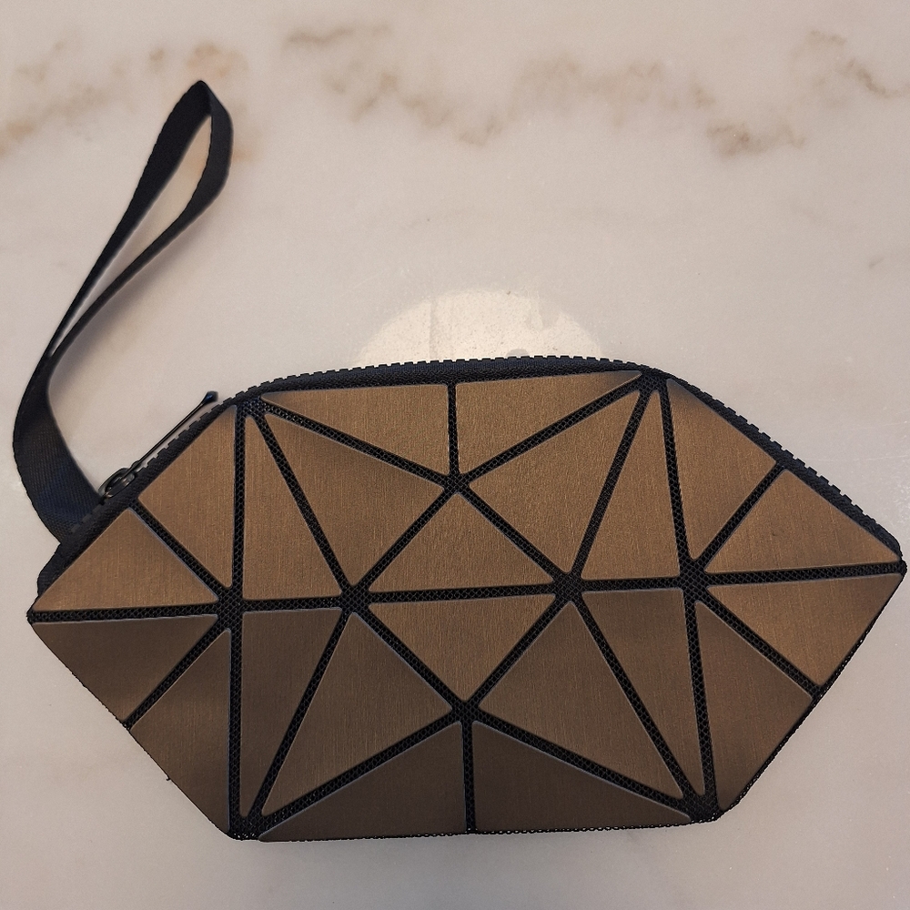 Emilio Pepe Geometric Panel Tote Bag in Bronze-Black - Picture 3 of 4